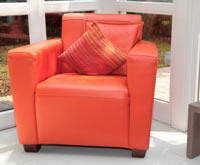 bright orange chair furniture