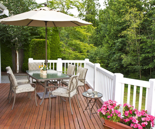deck and outdoor furniture