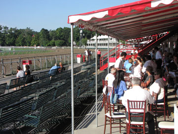 breakfast saratoga race track clubhouse course porch buffet