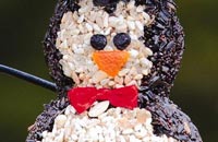 penguin bird feeder