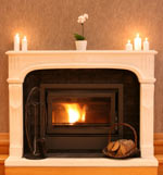 fireplace candles mantle