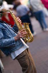 Sax Player In Street