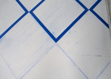 floor tape chalk marks
