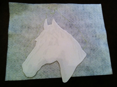 horse pillow in process