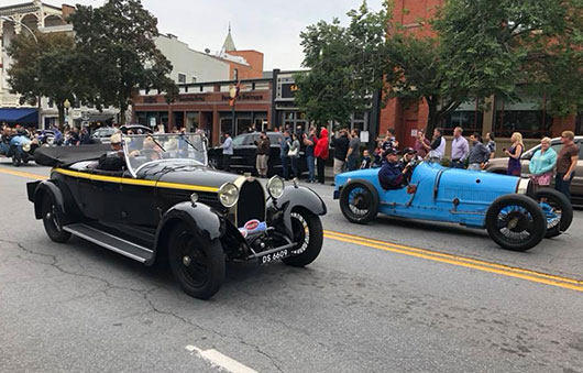 a bugatti parade