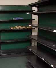 Empty Food Pantry Shelves