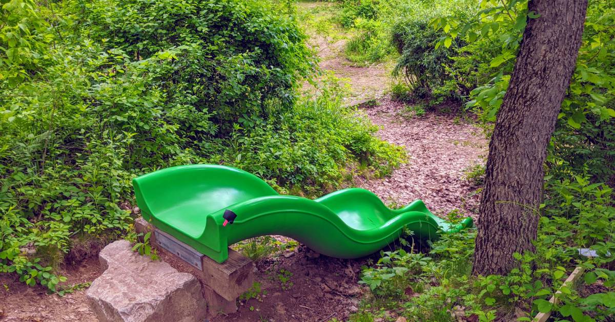 green slide in park