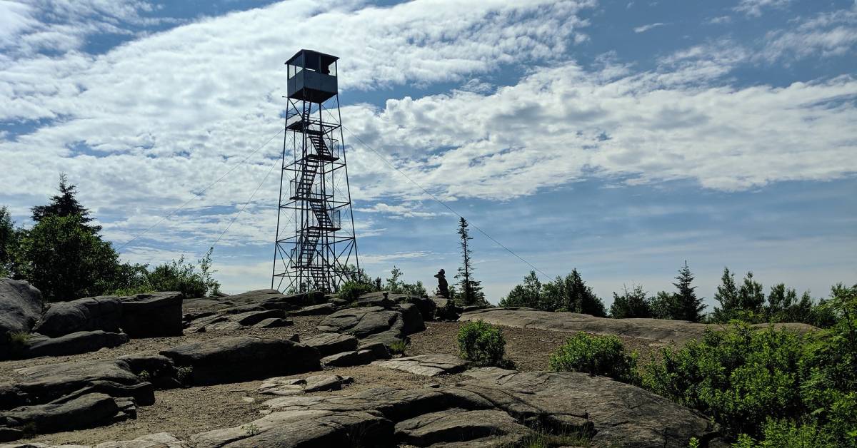 summit of mountain and fire tower