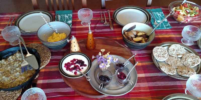 breakfast table spread