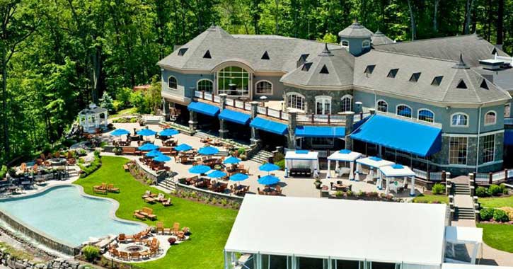 Aerial view of Prime at Saratoga National's patio