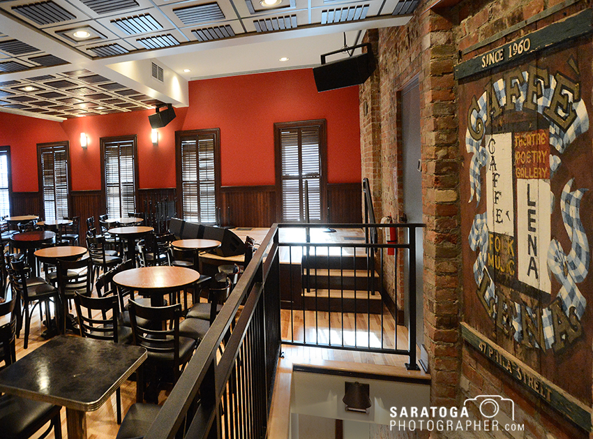 The second-floor space that is the iconic Caffè Lena, at 47 Phila St. in Saratoga Springs, underwent some major renovation and modernization and reopened on Dec. 30. ©2017 Saratoga Photographer.com