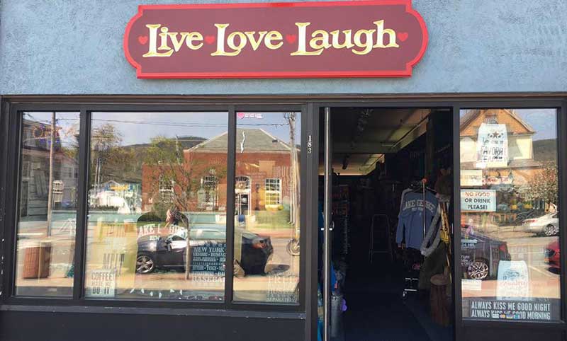 Storefront of Live Love Laugh in Lake George NY