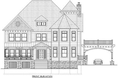 rendering of a home built by bella home builders