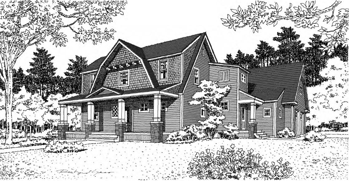 rendering of a home built by witt construction